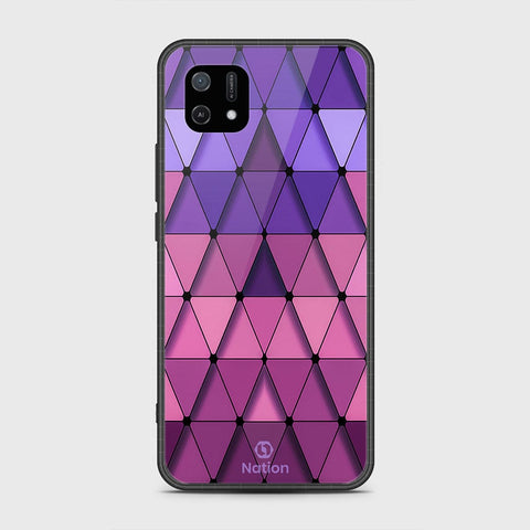 Oppo A16K Cover- Onation Pyramid Series - HQ Ultra Shine Premium Infinity Glass Soft Silicon Borders Case