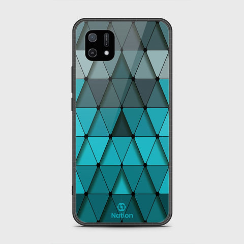 Oppo A16K Cover- Onation Pyramid Series - HQ Ultra Shine Premium Infinity Glass Soft Silicon Borders Case