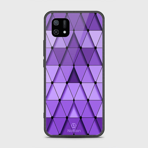 Oppo A16K Cover- Onation Pyramid Series - HQ Ultra Shine Premium Infinity Glass Soft Silicon Borders Case