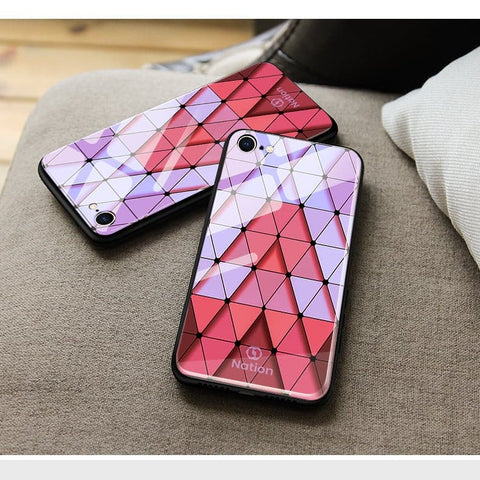 OnePlus 7T Cover - ONation Pyramid Series - HQ Ultra Shine Premium Infinity Glass Soft Silicon Borders Case