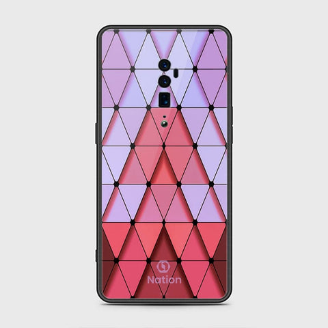 Oppo Reno 10x Zoom Cover - ONation Pyramid Series - HQ Ultra Shine Premium Infinity Glass Soft Silicon Borders Case