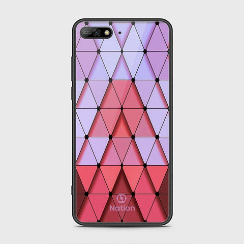 Huawei Y6 Prime 2018 Cover - ONation Pyramid Series - HQ Ultra Shine Premium Infinity Glass Soft Silicon Borders Case