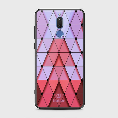 Huawei Mate 10 Lite Cover - ONation Pyramid Series - HQ Ultra Shine Premium Infinity Glass Soft Silicon Borders Case