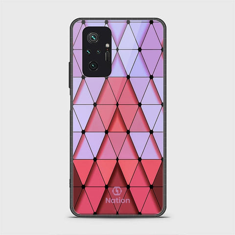 Xiaomi Redmi Note 10 Pro 4G Cover - ONation Pyramid Series - HQ Ultra Shine Premium Infinity Glass Soft Silicon Borders Case