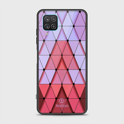 Samsung Galaxy A12 Nacho Cover - ONation Pyramid Series - HQ Ultra Shine Premium Infinity Glass Soft Silicon Borders Case