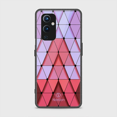 OnePlus 9 Cover - ONation Pyramid Series - HQ Ultra Shine Premium Infinity Glass Soft Silicon Borders Case