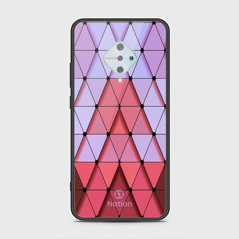 Vivo S1 Pro Cover - ONation Pyramid Series - HQ Ultra Shine Premium Infinity Glass Soft Silicon Borders Case