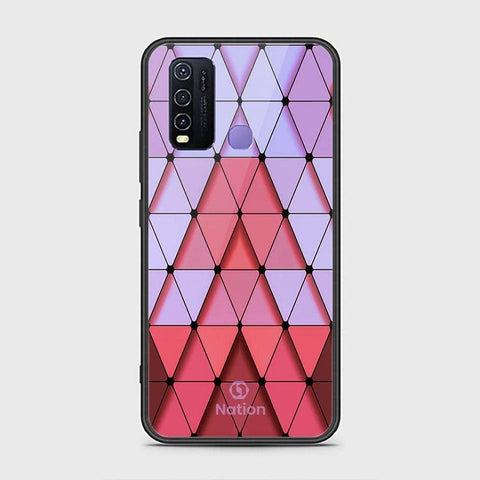 Vivo Y30 Cover - ONation Pyramid Series - HQ Ultra Shine Premium Infinity Glass Soft Silicon Borders Case