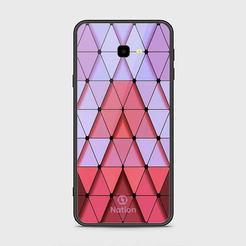 Samsung Galaxy J4 Plus Cover - ONation Pyramid Series - HQ Ultra Shine Premium Infinity Glass Soft Silicon Borders Case