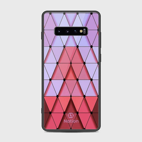 Samsung Galaxy S10 Plus Cover - Onation Pyramid Series - HQ Ultra Shine Premium Infinity Glass Soft Silicon Borders Case