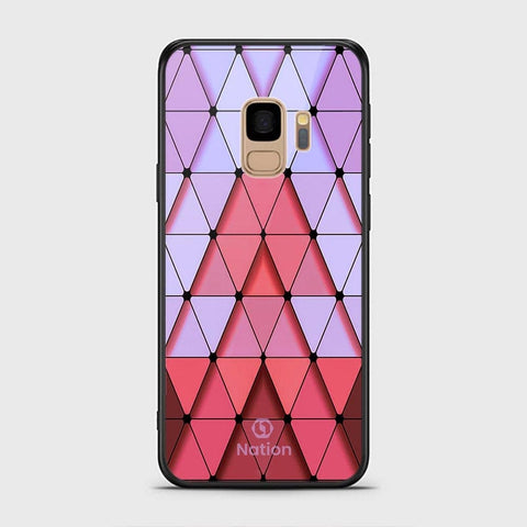 Samsung Galaxy S9 Cover - Onation Pyramid Series - HQ Ultra Shine Premium Infinity Glass Soft Silicon Borders Case