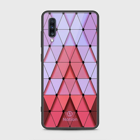 Samsung Galaxy A70s Cover - Onation Pyramid Series - HQ Ultra Shine Premium Infinity Glass Soft Silicon Borders Case