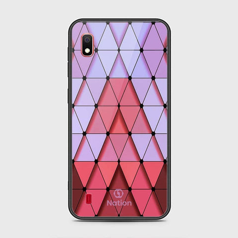 Samsung Galaxy A10 Cover - Onation Pyramid Series - HQ Ultra Shine Premium Infinity Glass Soft Silicon Borders Case