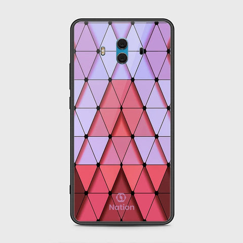 Huawei Mate 10 Cover - Onation Pyramid Series - HQ Ultra Shine Premium Infinity Glass Soft Silicon Borders Case