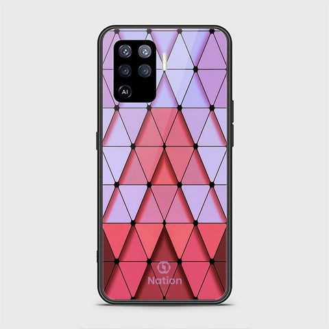 Oppo A94 Cover - Onation Pyramid Series - HQ Ultra Shine Premium Infinity Glass Soft Silicon Borders Case