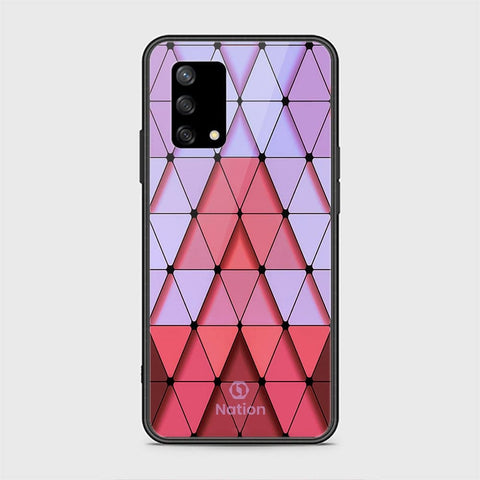 Oppo A74 Cover - Onation Pyramid Series - HQ Ultra Shine Premium Infinity Glass Soft Silicon Borders Case