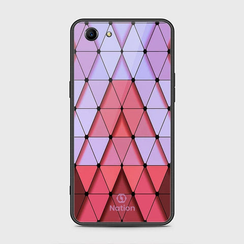 Oppo A83 Cover - Onation Pyramid Series - HQ Ultra Shine Premium Infinity Glass Soft Silicon Borders Case