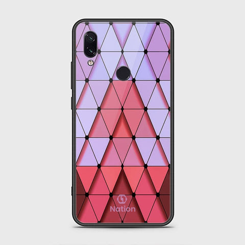 Xiaomi Redmi Note 7 Cover - Onation Pyramid Series - HQ Ultra Shine Premium Infinity Glass Soft Silicon Borders Case