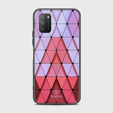 Xiaomi Poco M3 Cover - Onation Pyramid Series - HQ Ultra Shine Premium Infinity Glass Soft Silicon Borders Case