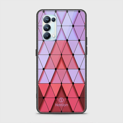 Oppo Reno 5 Pro 5G Cover - Onation Pyramid Series - HQ Ultra Shine Premium Infinity Glass Soft Silicon Borders Case