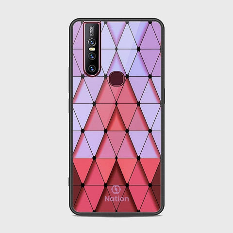 Vivo V15 Cover - Onation Pyramid Series - HQ Ultra Shine Premium Infinity Glass Soft Silicon Borders Case