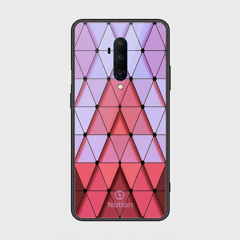 OnePlus 7T Pro Cover - ONation Pyramid Series - HQ Ultra Shine Premium Infinity Glass Soft Silicon Borders Case