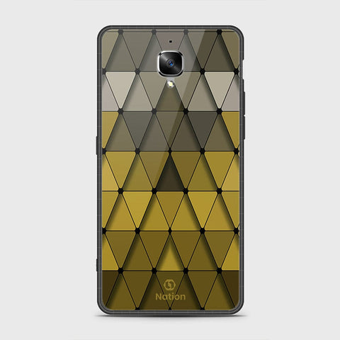 OnePlus 3 Cover- Onation Pyramid Series - HQ Ultra Shine Premium Infinity Glass Soft Silicon Borders Case