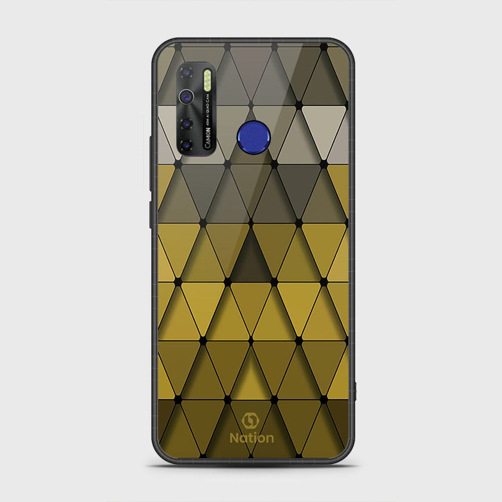 Infinix Hot 9 Cover- Onation Pyramid Series - HQ Ultra Shine Premium Infinity Glass Soft Silicon Borders Case