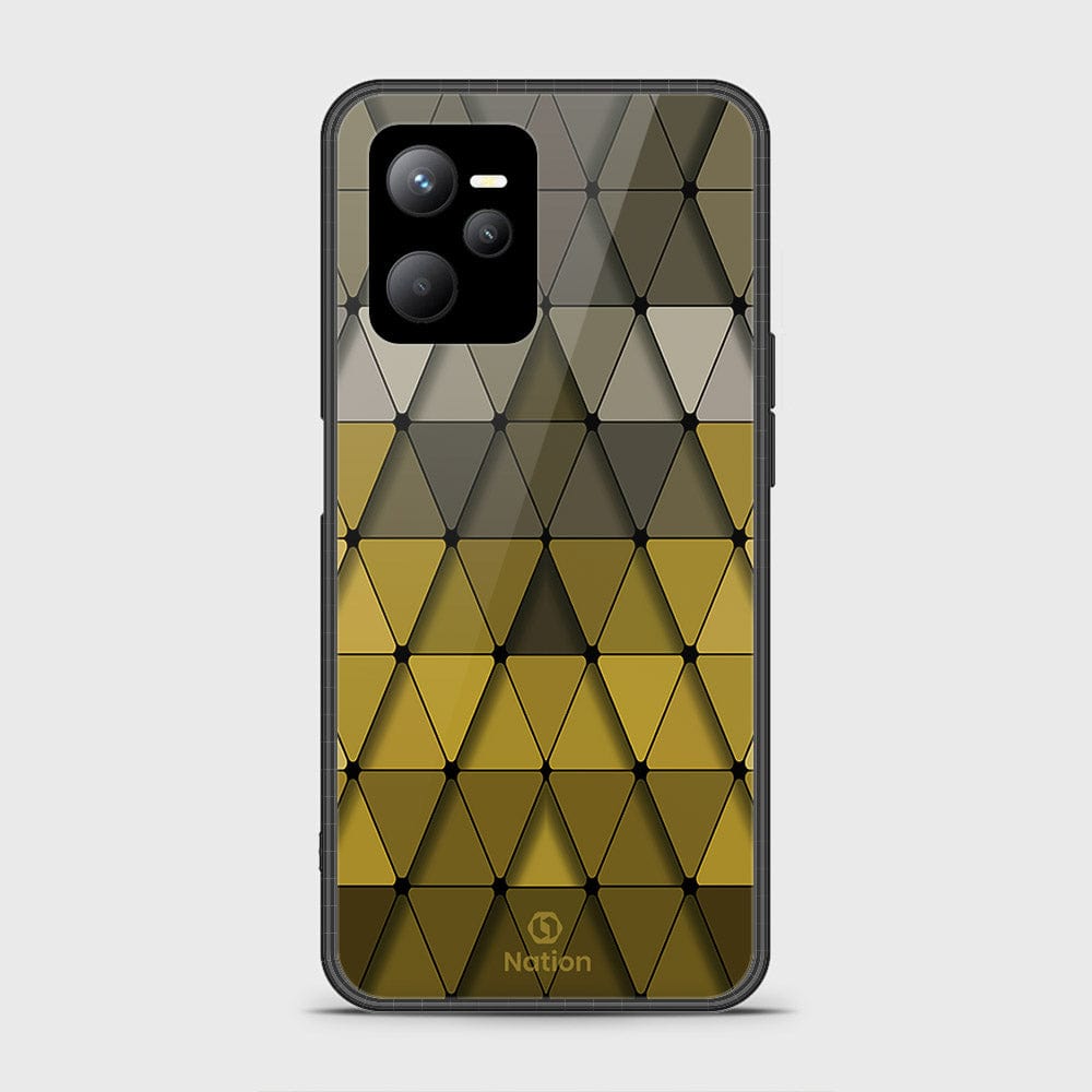 Realme V25 Cover- Onation Pyramid Series - HQ Ultra Shine Premium Infinity Glass Soft Silicon Borders Case