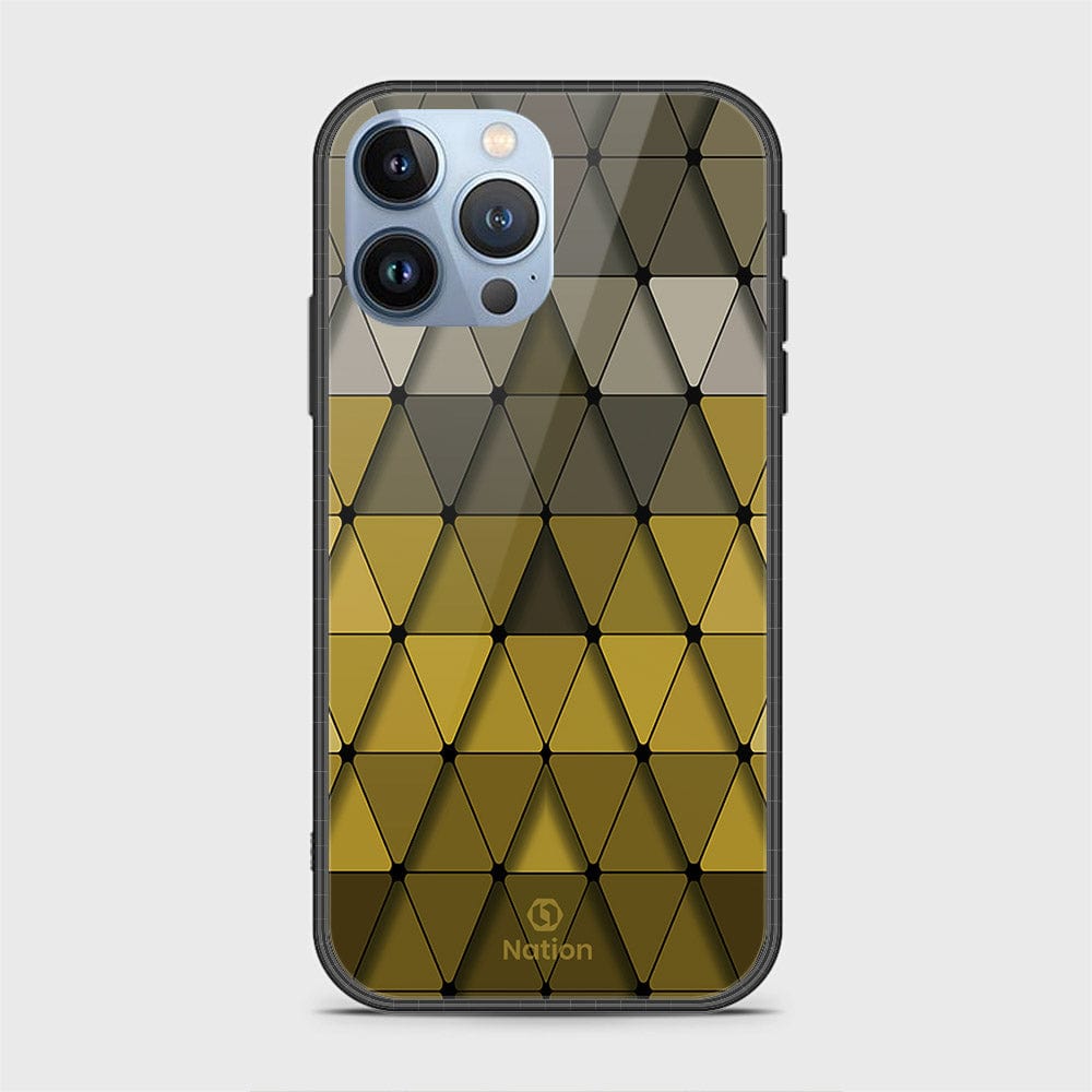 iPhone 14 Pro Cover- Onation Pyramid Series - HQ Ultra Shine Premium Infinity Glass Soft Silicon Borders Case