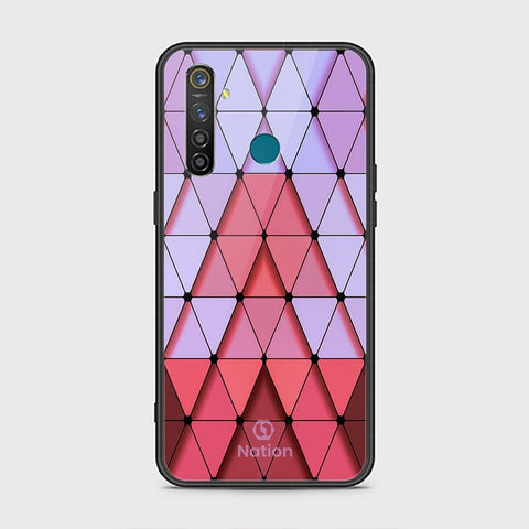 Realme 5 Pro Cover - ONation Pyramid Series - HQ Ultra Shine Premium Infinity Glass Soft Silicon Borders Case