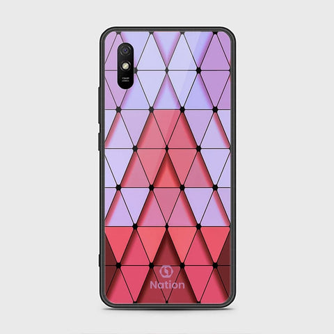 Xiaomi Redmi 9A Cover - ONation Pyramid Series - HQ Ultra Shine Premium Infinity Glass Soft Silicon Borders Case