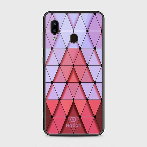 Samsung Galaxy A20 Cover - ONation Pyramid Series - HQ Ultra Shine Premium Infinity Glass Soft Silicon Borders Case