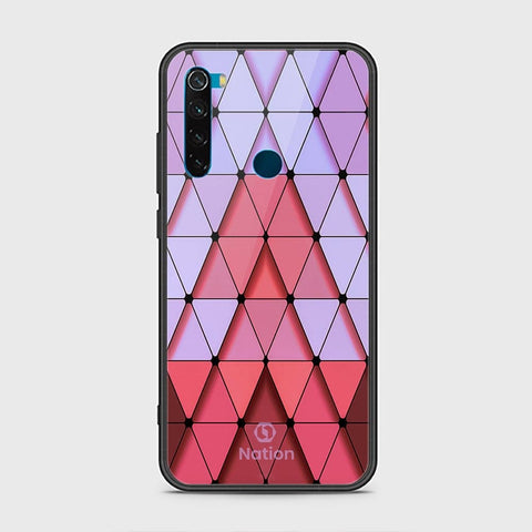 Xiaomi Redmi Note 8 Cover - ONation Pyramid Series - HQ Ultra Shine Premium Infinity Glass Soft Silicon Borders Case