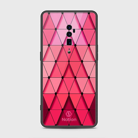 Oppo Reno 10x Zoom Cover - ONation Pyramid Series - HQ Ultra Shine Premium Infinity Glass Soft Silicon Borders Case