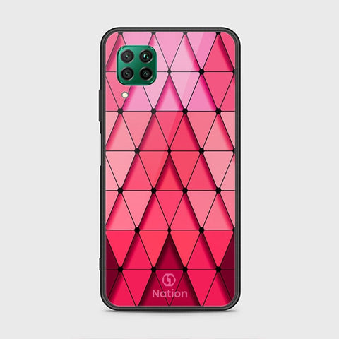 Huawei Nova 7i Cover - ONation Pyramid Series - HQ Ultra Shine Premium Infinity Glass Soft Silicon Borders Case