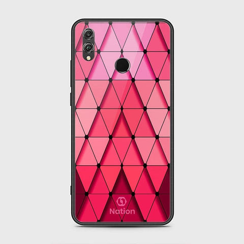 Huawei Honor 8X Cover - ONation Pyramid Series - HQ Ultra Shine Premium Infinity Glass Soft Silicon Borders Case