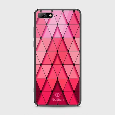 Huawei Y6 Prime 2018 Cover - ONation Pyramid Series - HQ Ultra Shine Premium Infinity Glass Soft Silicon Borders Case