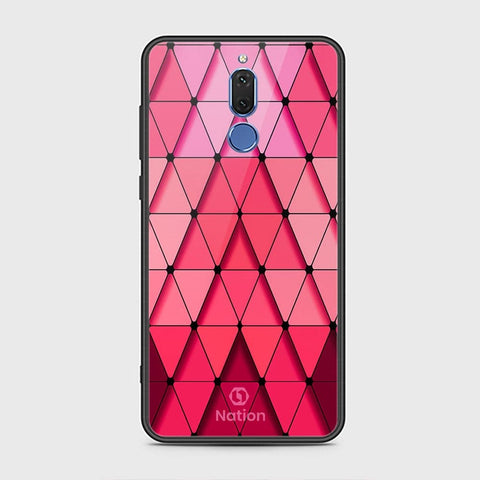 Huawei Mate 10 Lite Cover - ONation Pyramid Series - HQ Ultra Shine Premium Infinity Glass Soft Silicon Borders Case