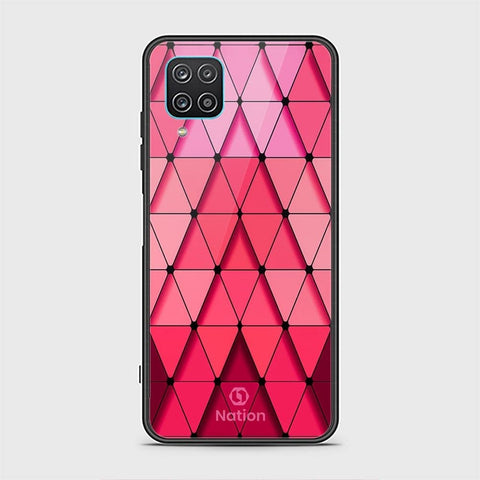 Samsung Galaxy A12 Nacho Cover - ONation Pyramid Series - HQ Ultra Shine Premium Infinity Glass Soft Silicon Borders Case