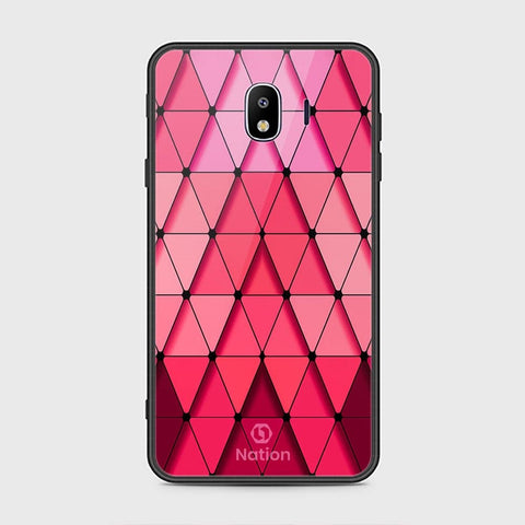 Samsung Galaxy J4 2018 Cover - ONation Pyramid Series - HQ Ultra Shine Premium Infinity Glass Soft Silicon Borders Case