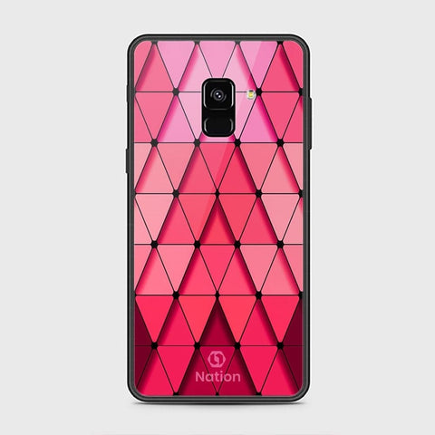 Samsung Galaxy A8 2018 Cover - Onation Pyramid Series - HQ Ultra Shine Premium Infinity Glass Soft Silicon Borders Case