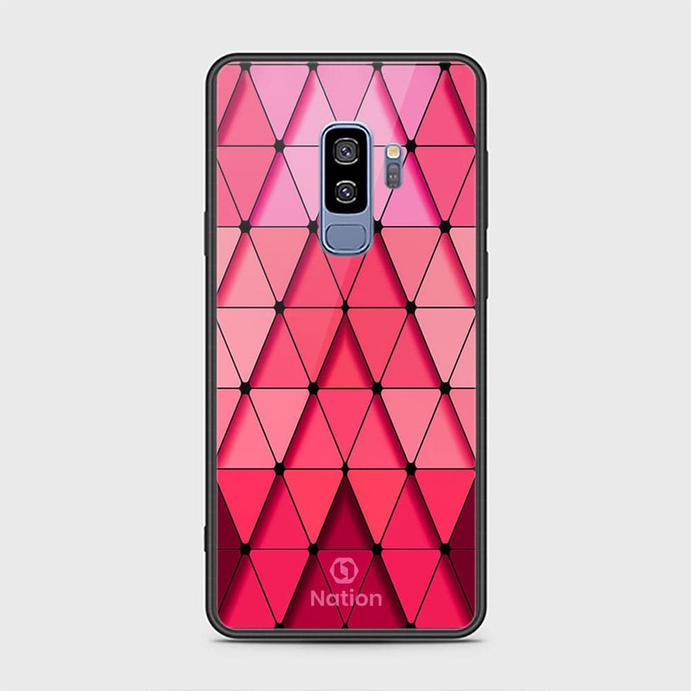 Samsung Galaxy S9 Plus Cover - Onation Pyramid Series - HQ Ultra Shine Premium Infinity Glass Soft Silicon Borders Case