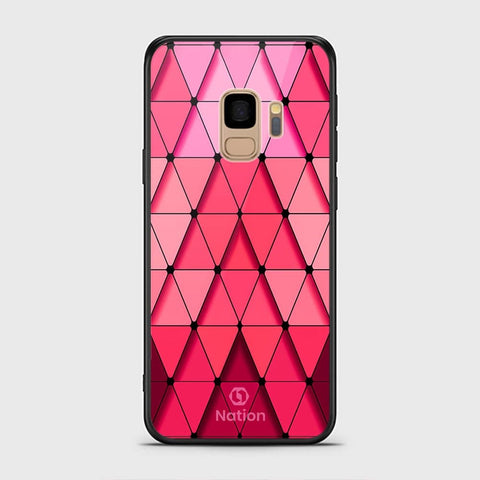 Samsung Galaxy S9 Cover - Onation Pyramid Series - HQ Ultra Shine Premium Infinity Glass Soft Silicon Borders Case