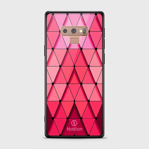 Samsung Galaxy Note 9 Cover - Onation Pyramid Series - HQ Ultra Shine Premium Infinity Glass Soft Silicon Borders Case