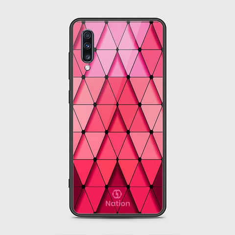 Samsung Galaxy A70s Cover - Onation Pyramid Series - HQ Ultra Shine Premium Infinity Glass Soft Silicon Borders Case