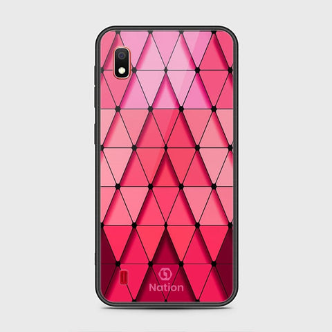 Samsung Galaxy A10 Cover - Onation Pyramid Series - HQ Ultra Shine Premium Infinity Glass Soft Silicon Borders Case