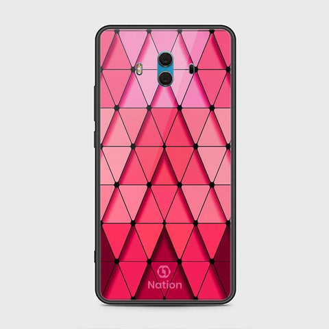 Huawei Mate 10 Cover - Onation Pyramid Series - HQ Ultra Shine Premium Infinity Glass Soft Silicon Borders Case