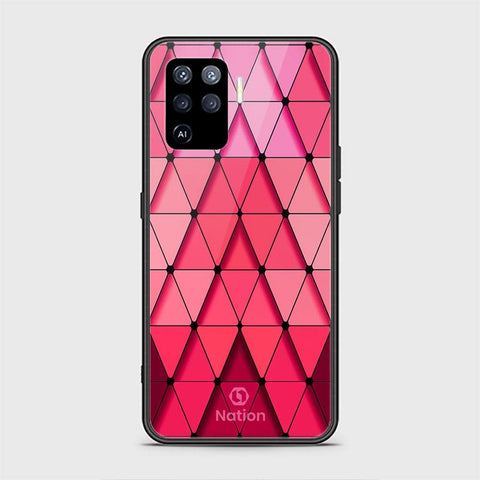 Oppo A94 Cover - Onation Pyramid Series - HQ Ultra Shine Premium Infinity Glass Soft Silicon Borders Case