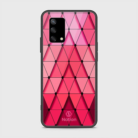 Oppo A74 Cover - Onation Pyramid Series - HQ Ultra Shine Premium Infinity Glass Soft Silicon Borders Case